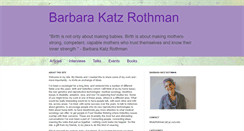 Desktop Screenshot of barbarakatzrothman.com